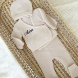 Ensemble de naissance personnalisé - Tricot
