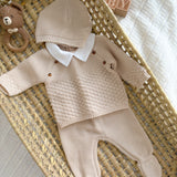 Ensemble de naissance personnalisée 3 pièces - Tricot