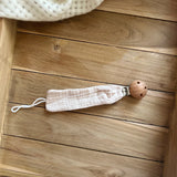Attache tétine personnalisé - Gaze de coton
