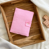 Protège carnet de santé - Vichy rose